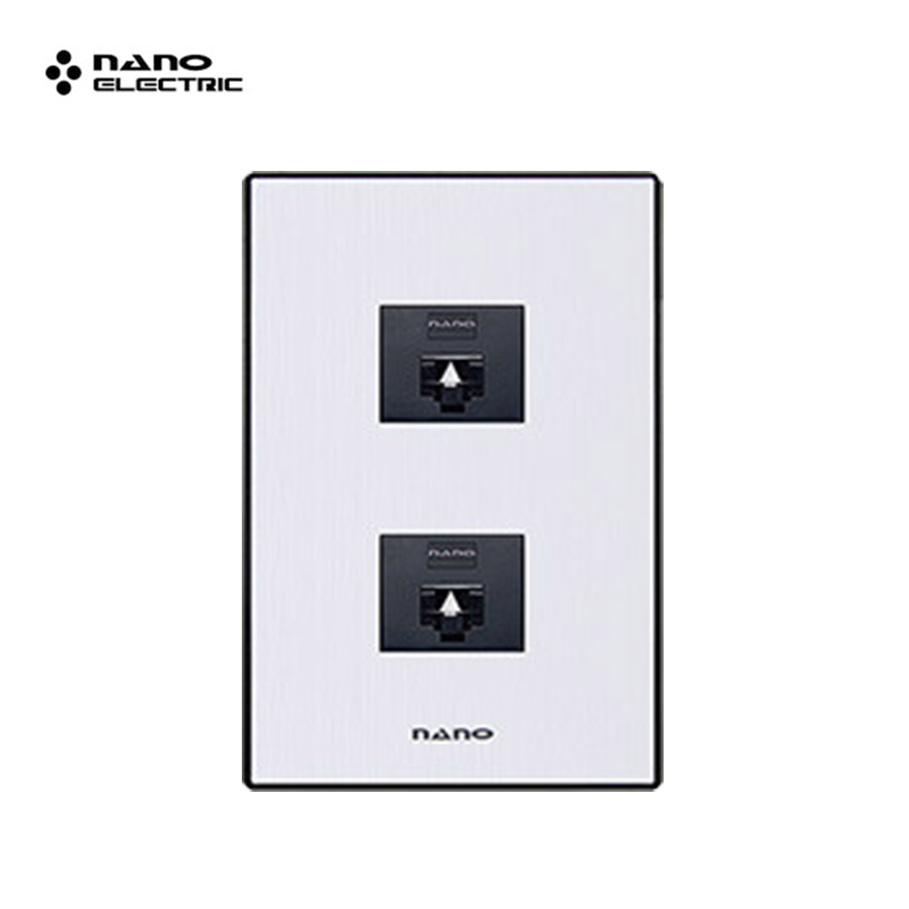 [오늘출발] 나노 아트2 블랙 인터넷 2구 모듈라잭 2구 8P 모듈라잭 인터넷 콘센트 국내산 나노전기 인터넷선 인터넷잭