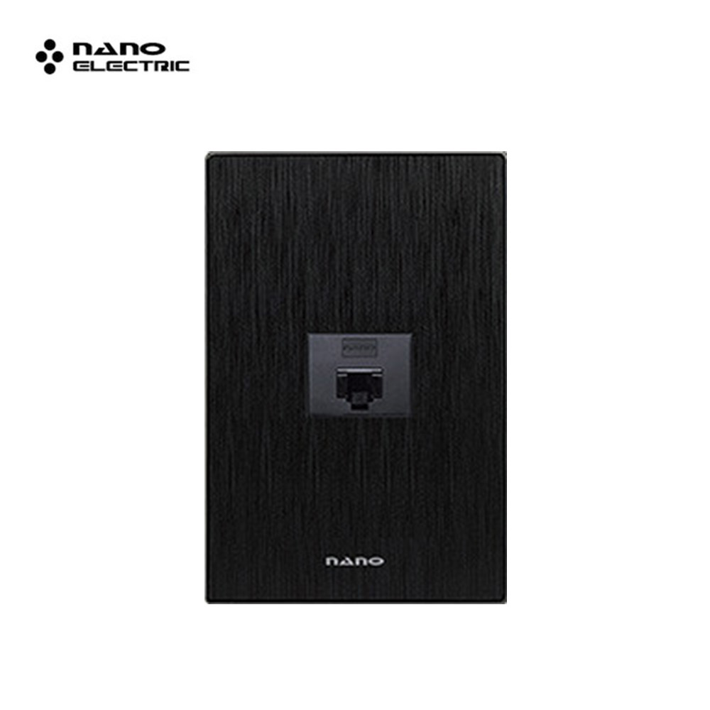 [오늘출발] 나노전기 나노 아트2 올블랙 인터넷 1구 8P 모듈라잭 국내산 나노전기 인터넷선 인터넷잭 인터넷콘센트