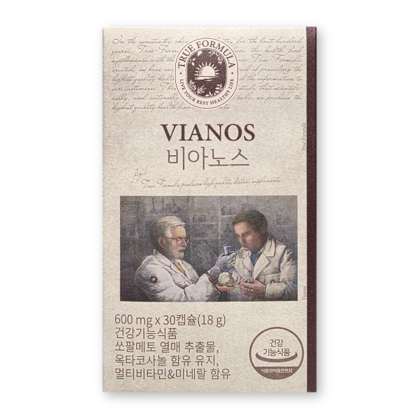 [오늘출발] 트루포뮬러 트루포뮬러 비아노스 600mg X 30캡슐 1박스 쏘팔메토 옥타코사놀 전립선 건강 영양제 도움 효능 비아녹스