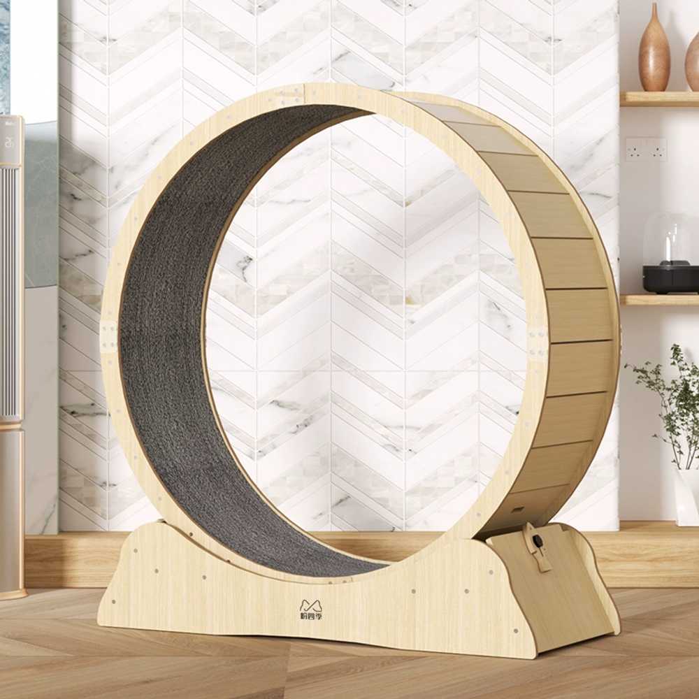 무소음 고양이캣휠 런닝머신 다이어트 원목 켓휠