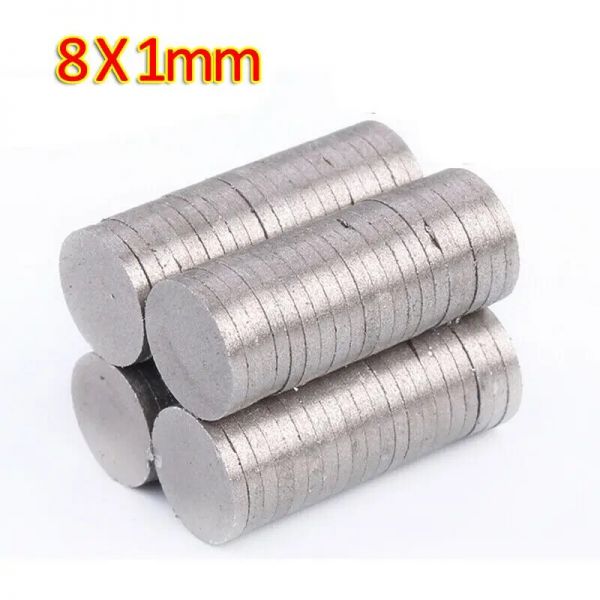 10 ~ 50Pcs 8x1mm N35 Samarium 코발트 자석 81mm 고열 영원한 최고 강한 강력한 350 °C