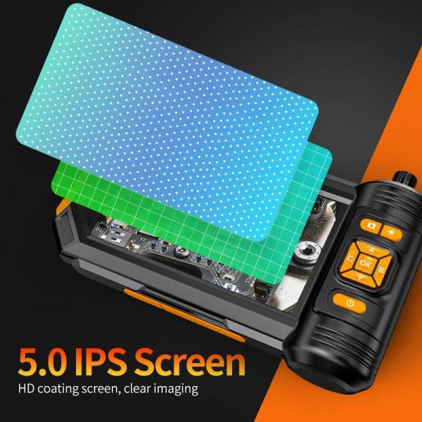 [오늘출발] AliExpress 컬렉션 듀얼 및 트리플 렌즈 산업용 내시경 1080P 5 인치 LCD 보어스코프 검사 카메라 8mm IP