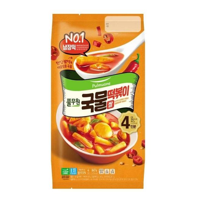 [오늘출발] 풀무원 풀무원 기묘한수퍼 떡볶이의신 기획쌀 국물 떡볶이 4인분 (847g) 매콤달콤 분식 먹방 K푸드 한식 탕비실