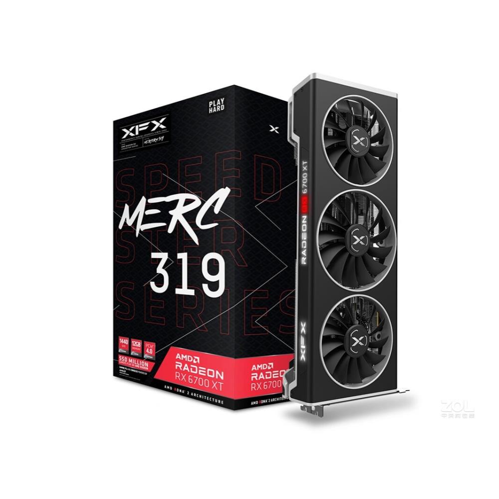 [해외] XFX RADEON RX 6700 XT 12G MERC 319 BLACK OC V1 그래픽 카드