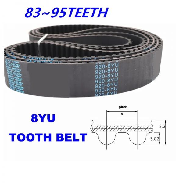 [해외] 8YU 83-95T 동기 타이밍 벨트 교체 서브 사이트 변속기 공작 기계 스핀들 엔진 10-85mm