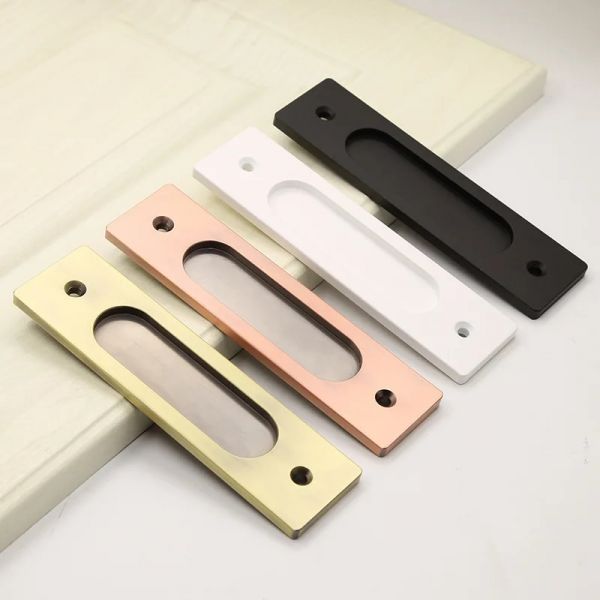 Kirsite 슬라이딩 헛간 문짝 핸들 펀칭 없음 슬롯 옷장 창 자유 나사 포함