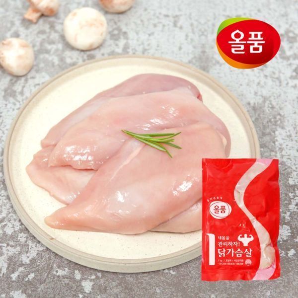 [오늘출발] 올품 올품 냉동 벌크 생 닭가슴살 1kg x 6봉