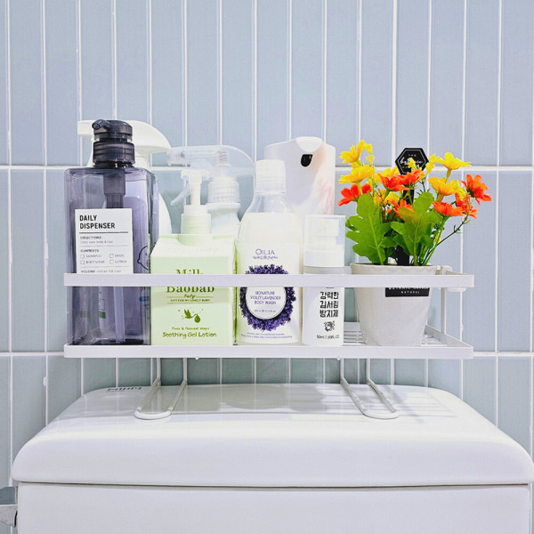 [오늘출발] 하늬통상 무타공 변기위선반 욕실 수납선반 정리대 공간활용 화장실선반 상부장 거치대 욕실수납