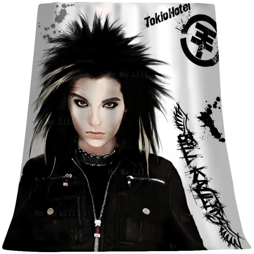 밀리터리 록 밴드 쓰나미 빌 카울리츠 도쿄 호텔 멤버 앨범 커버 포스터 부드럽고 아늑한 플란넬 담요
