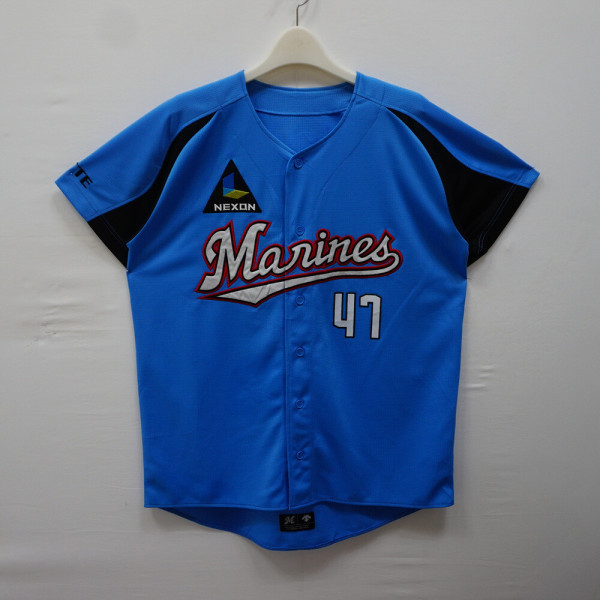 [오늘출발] [중고] [중고]정품 일본 야구 치바 롯데 마린즈 CRUZ 유니폼 2XL 새것느낌