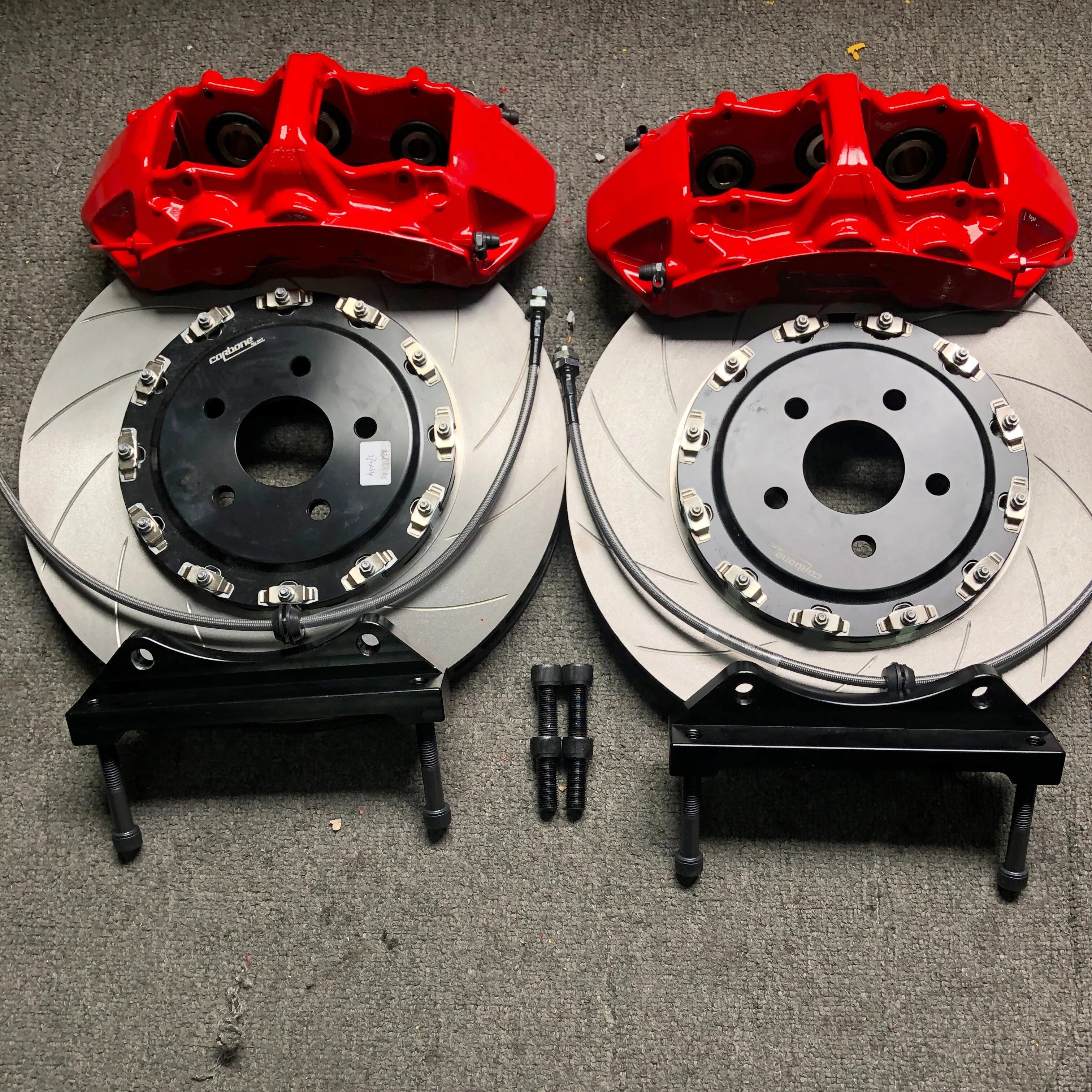 [오늘출발] Dicase-고성능 전면 6 포트 캘리퍼 380x34mm 드래곤 플로팅 디스크 기아 스팅어 20 인치용