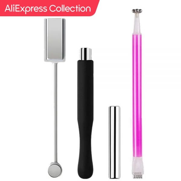 자석 원형 사각 강력 마그네틱 AliExpress 컬렉션 4개 멀티 기능성 네일 아트 스톤 패턴 흡수 젤 크리스탈