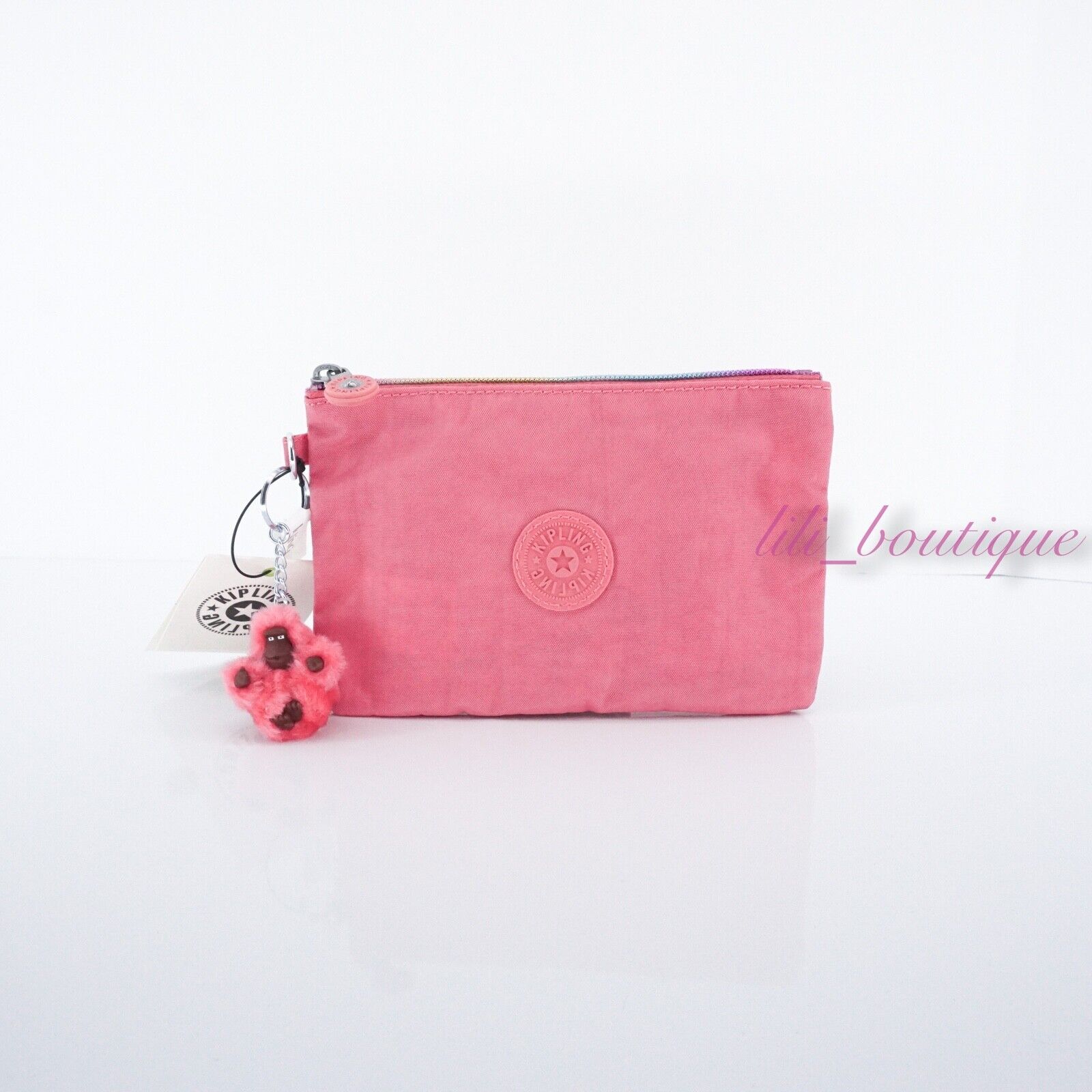 키플링 AC8641 VIV 파우치 레인보우 지퍼 나일론 Desert 로즈 24