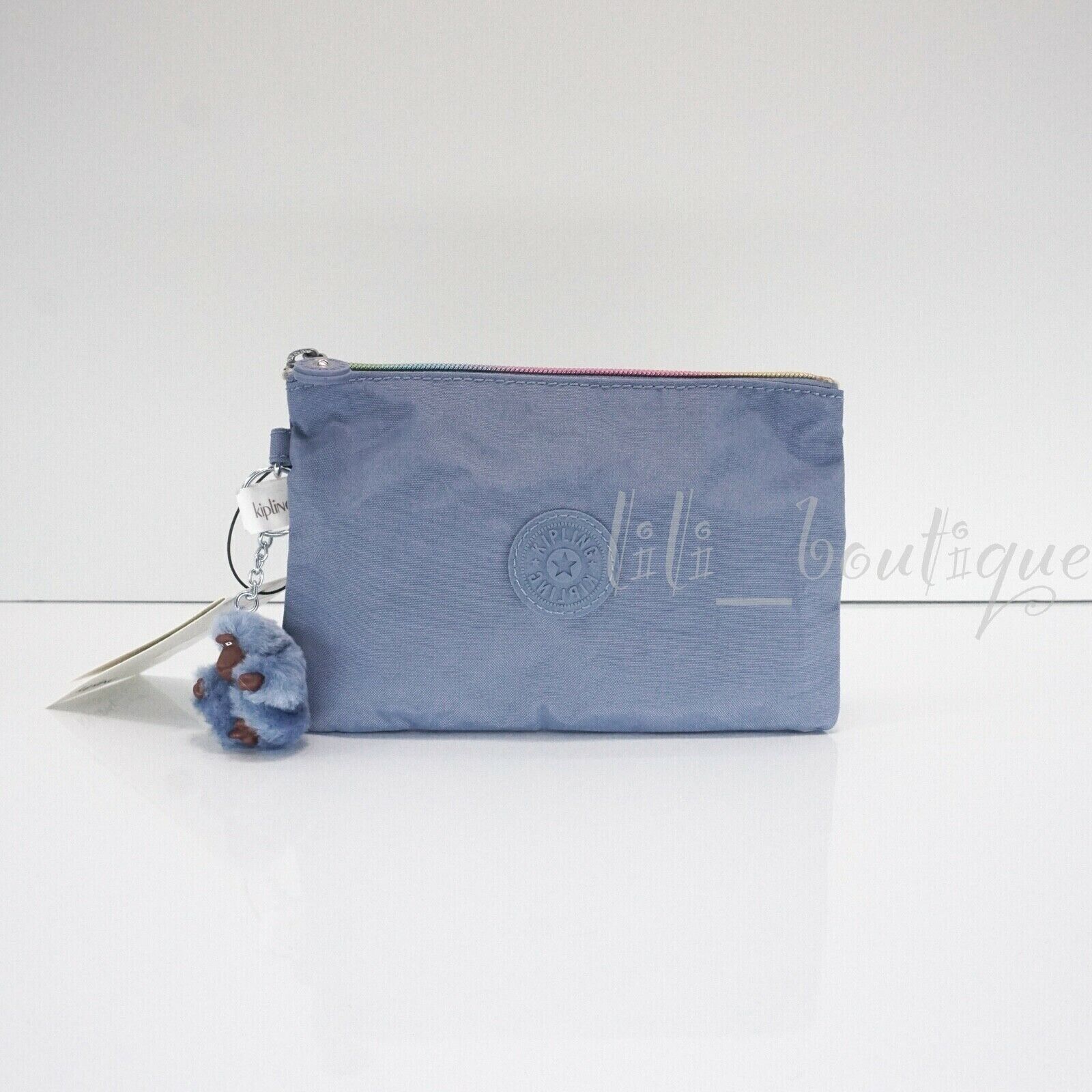 키플링 AC8641 VIV 파우치 레인보우 지퍼 실키 블루