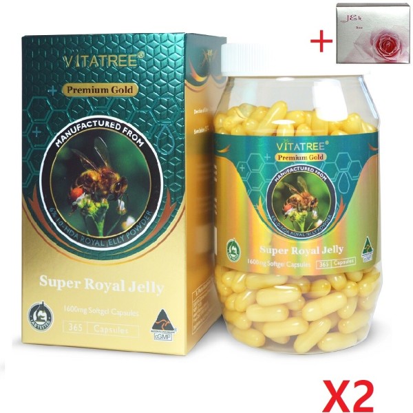 비타트리 호주 비타트리 프리미엄 골드 슈퍼 로얄제리 1600mg 365정-2개
