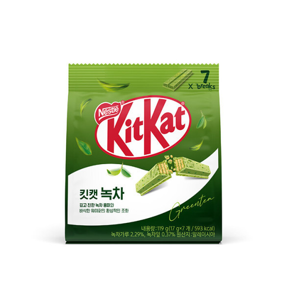 네슬레 킷캣 초콜렛 녹차 그린티 (7개입) / 인기 간식 / 학교 사무실