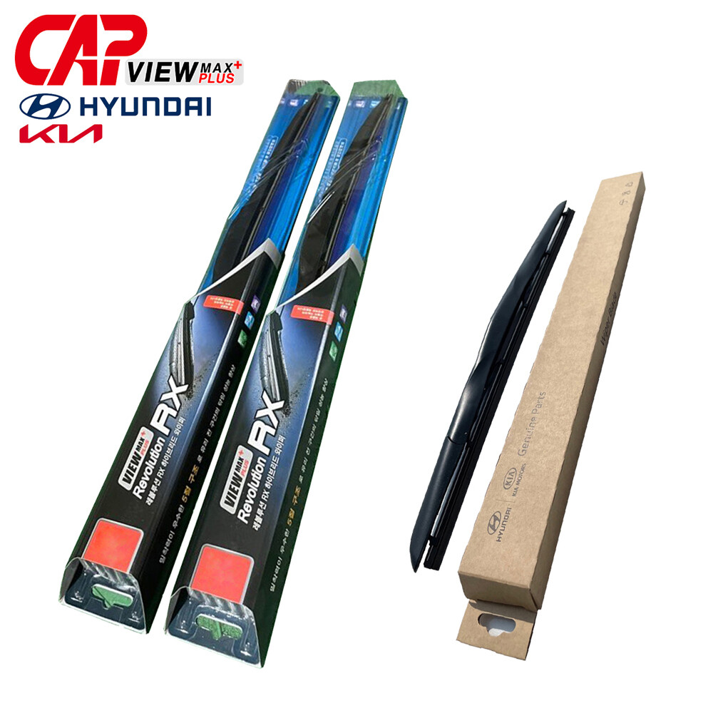 [오늘출발] 캐프 RX레볼루션 와이퍼+순정품후면 무료// 싼타DM 더프라임 (12년~18년) 좌+우+후 세트-RX 650+350+2W000