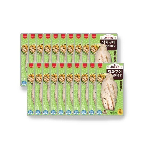 [에스피씨삼립][오늘출발] 그릭슈바인 삼립직화구이 닭가슴살 블랙페퍼 그릭슈바인 x 20개