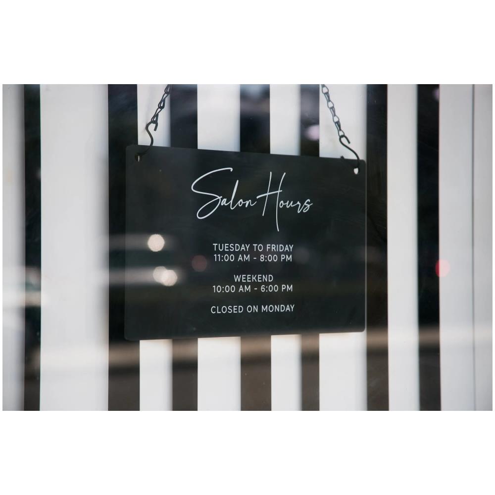 스텐명판 주문 제작 간판 걸이식 아크릴 사인 사무실 홈 에어앤비 렌탈 비즈니스 문짝 집 번호 주소 스파