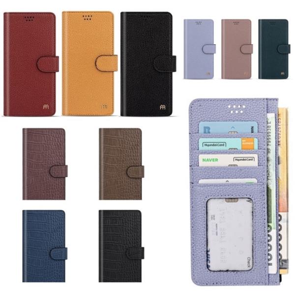 G-G) 천연 소가죽 (나피르니 슬림) 카드 지갑 케이스/2019 LG X4/X420