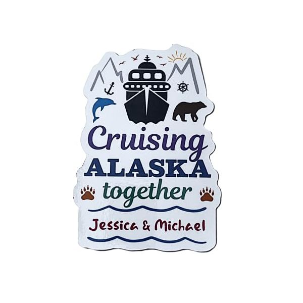 1 크루즈 알래스카 도어 마그넷 사인 로얄 캐리비안 카니발 개인 맞춤형 벽 보관용 냉장고 바캉스