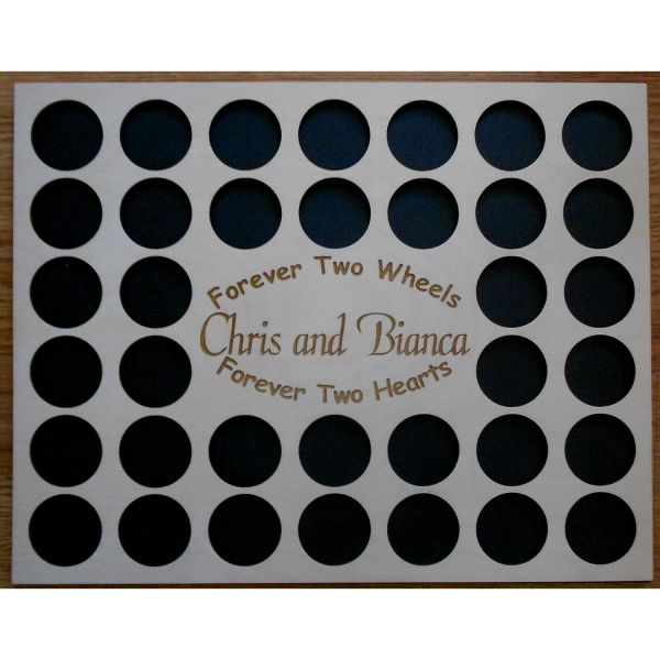 [오늘출발] 할리 데이비슨 또는 카지노 칩을 위한 맞춤형 칩 인서트 포에버 두 바퀴 11x14 자작나무 홀더 및 프레임 옵