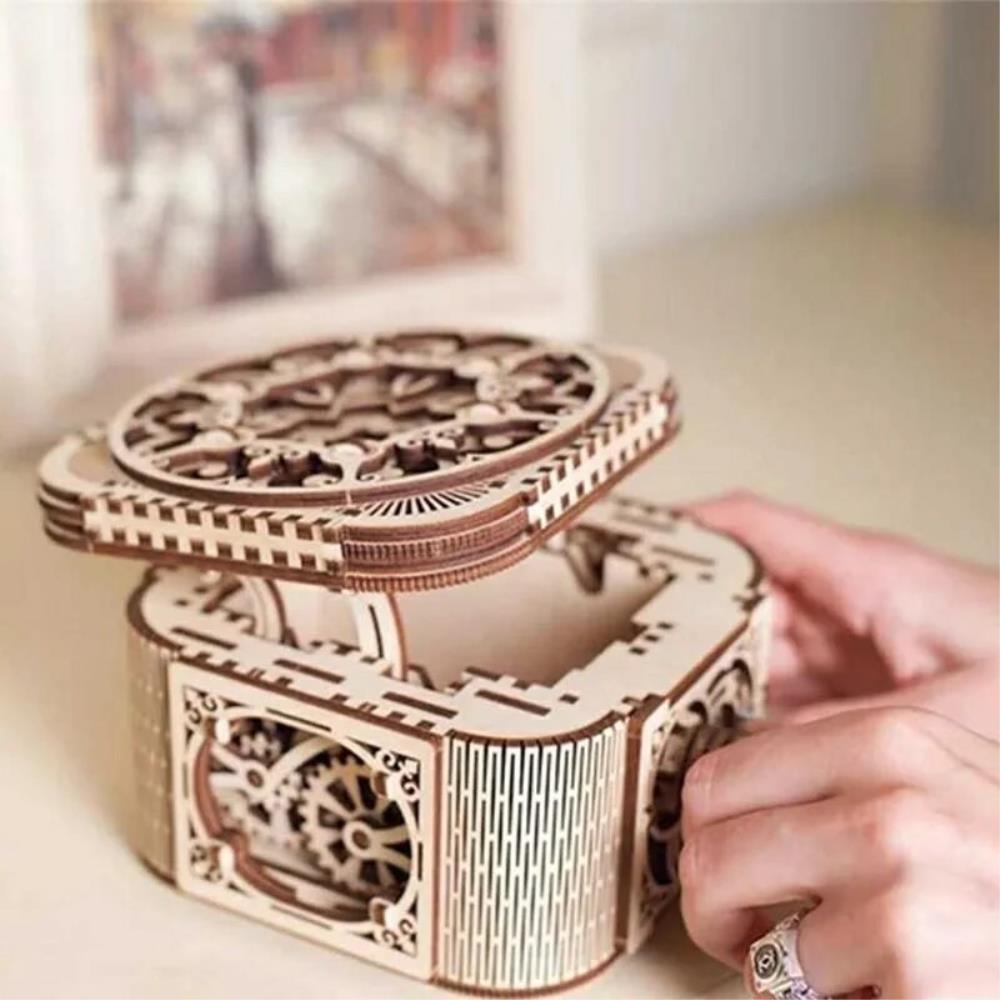 [오늘출발] 동관 우크라이나 Ugear 나무 기계 보석 상자 3D 조립 모델 사람들 위한 선물로 귀한 품목 받기 위해