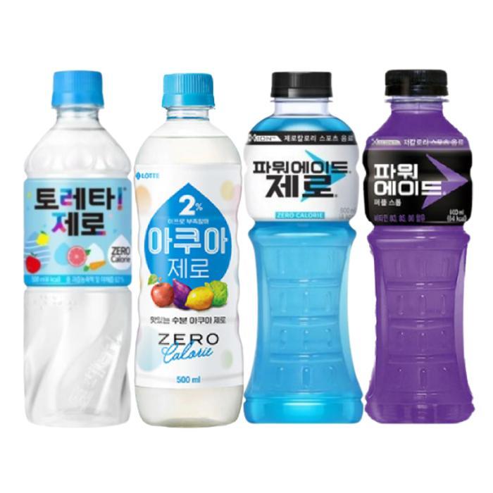 한번에먹자쇼핑몰 이온 500~600ml 4종 각 3개씩 / 토레타 제로+이프로아쿠아+파워 퍼플+파워 제로 / 총 12