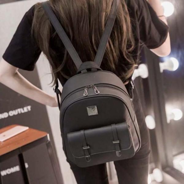 리더스 실버 엣지포인트 레더 가죽 학생 투스트링 백팩 S6064219