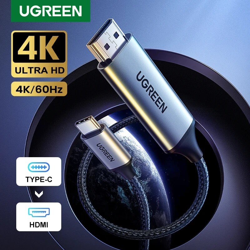 UGREEN USB Type C to HDMI 어댑터 4K TV 용 USB C 케이블 PC 용 Macbook Pro iPad Pro 삼성 Galaxy Pixelb