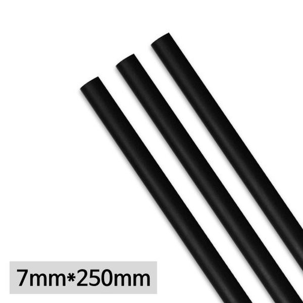 [삼신상사]해피팩 7 x 250mm 롱 일자형 빨대 블랙 벌크포장 1박스 10000개 일회용 스트로우