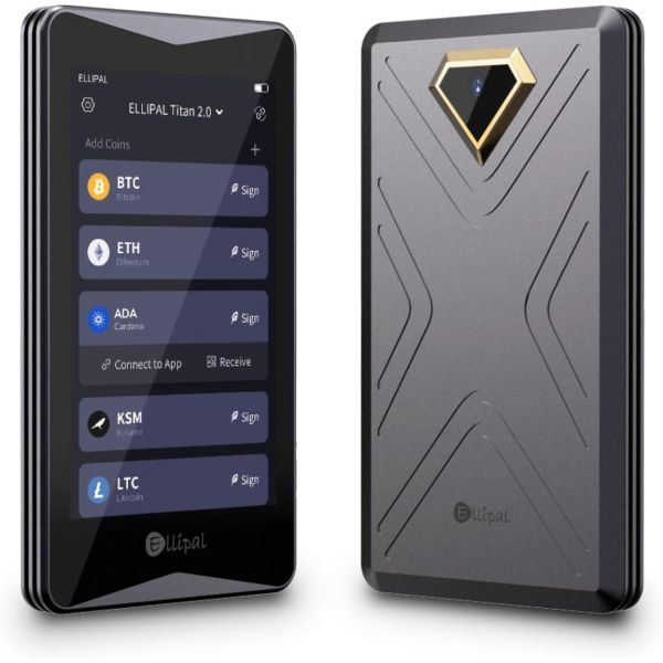 ELLIPAL 타이탄 2.0 암호화폐 콜드 지갑 하드웨어 100% 오프라인 에어갭