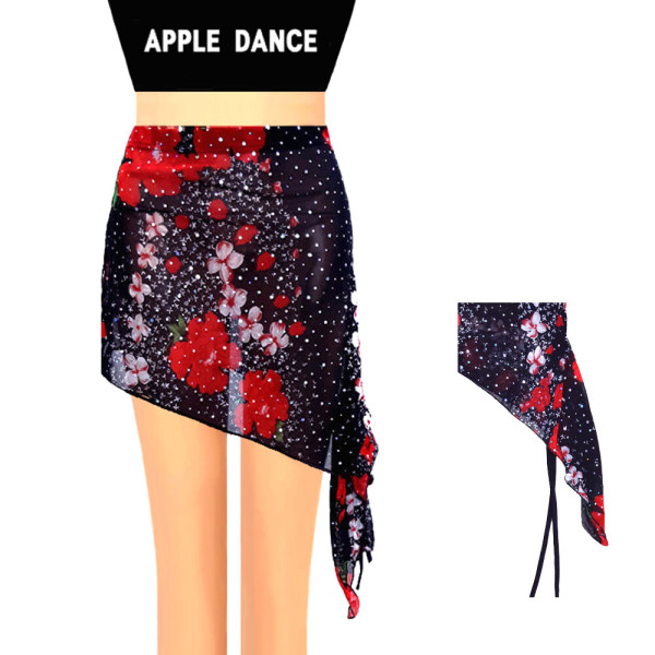[오늘출발] 애플댄스 국산 플라워 망사 댄스스커트 댄스치마 댄스복 에어로빅복 라인댄스복 밸리댄스복 스포츠댄스복 행사복