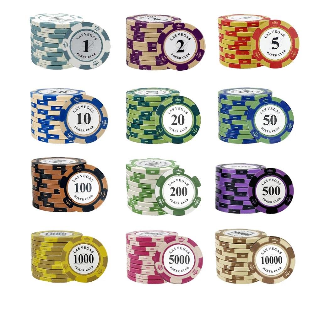 게임칩 멀티 디노미네이션 카지노 특별 게임 칩 클레이 포커 엔터테인먼트 가족 파티 동전 유럽 10 개