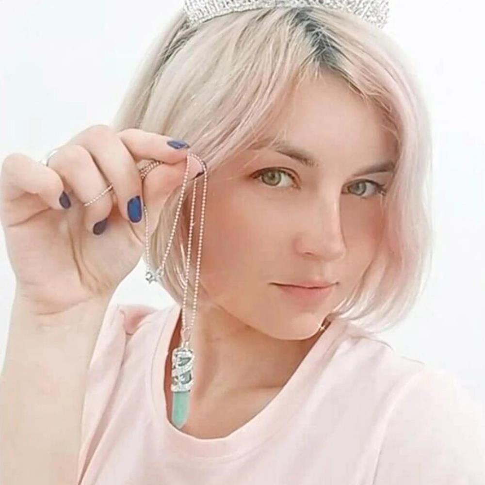 메모리얼스톤목걸이 드래곤 목걸이 스톤 쿼츠 펜던트 육각형 정 쥬얼리 여성 남성 E853