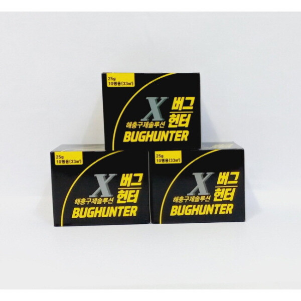 [오늘출발] 버그헌터 버그헌터25g 3개 연막식 바퀴벌레 빈대 옴 진드기 훈증 벼룩 해충박멸 연막탄