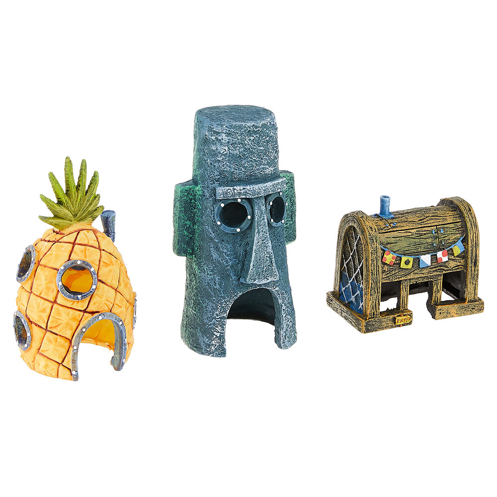 물고기 키우기 스폰지밥 수조 수족관 어항 꾸미기 장식 용품 파인애플 징징이 집게리아 하우스