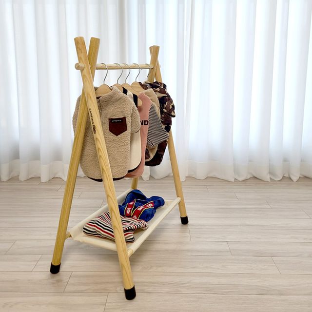 [오늘출발] 강아지 옷장 원목 우드 인디언 행거 수납장선반 간이 아이방 아이옷 옷걸이 다이