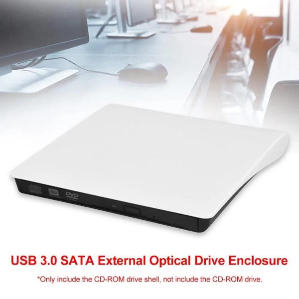 [오늘출발] USB 3.0 SATA 외장 DVD CD-ROM RW 플레이어 광학 드라이브 인클로저 5Gbps 12.7mm