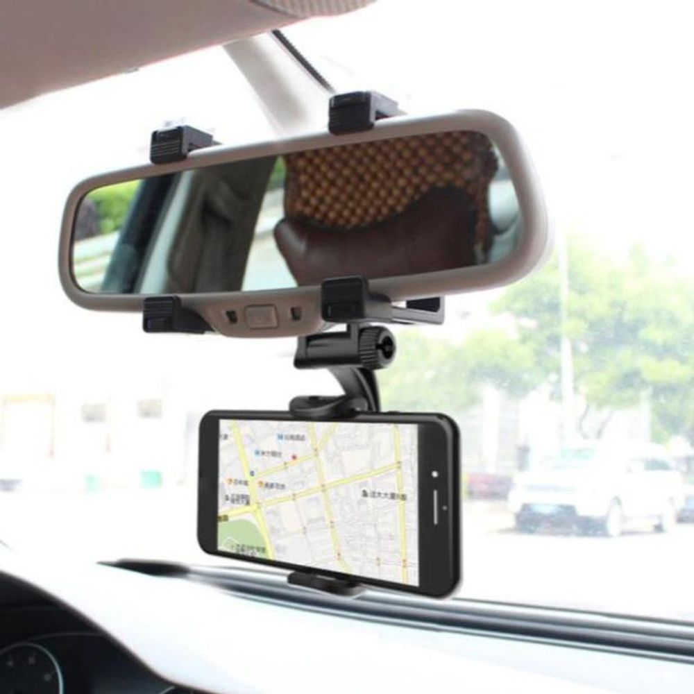 [오늘출발] 룸밀러장착 스탠드 회전 자동차 백미러 거치대 핸드폰 룸미러 스마트폰 네비게이션 저렴한 가용성좋은