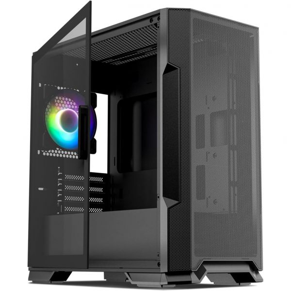 Vetroo M03 컴팩트 컴퓨터 케이스 Micro ATX Mini ITX 민트 그린 게이밍 PC 후면 120mm 주소 지정 RGB 팬