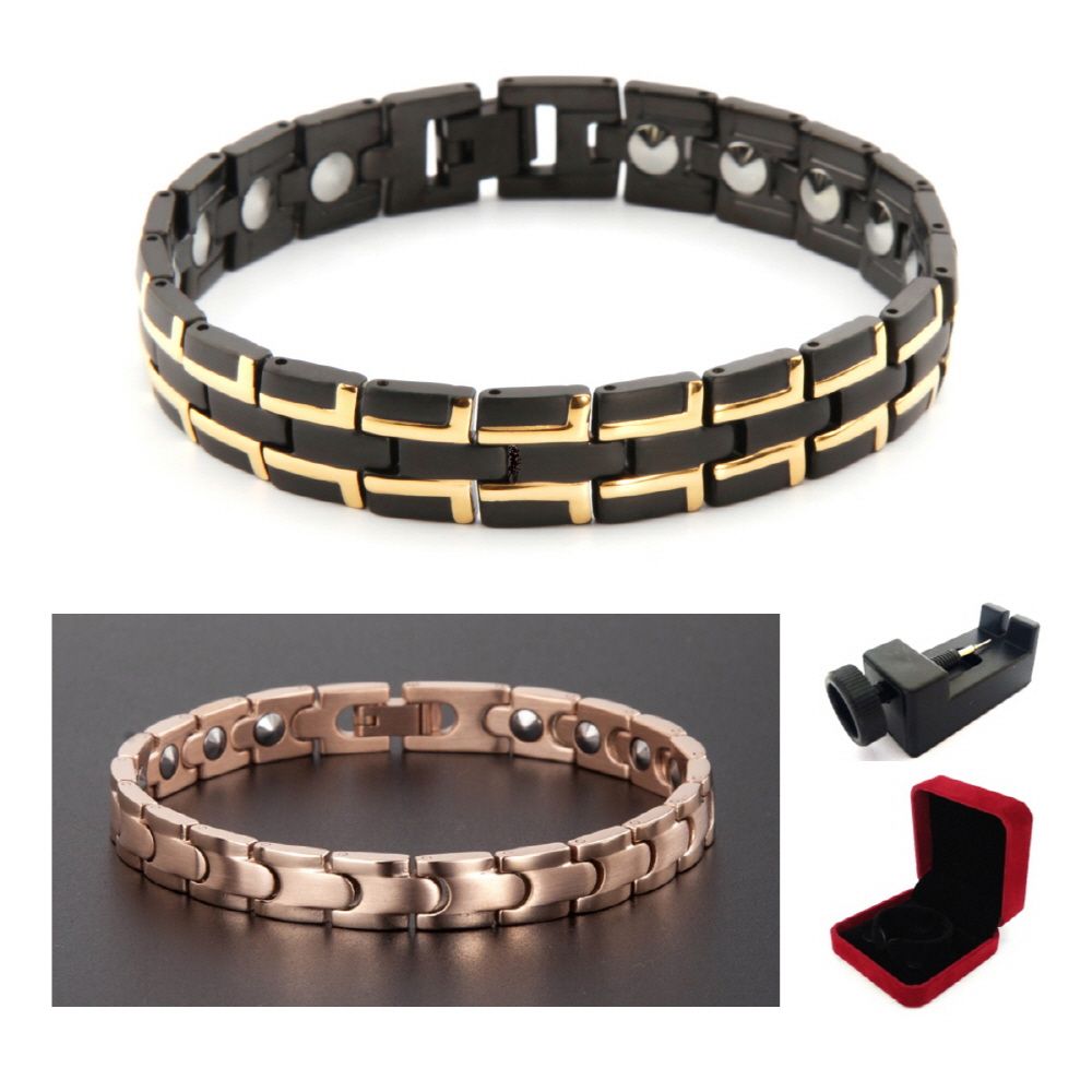 [오늘출발] Woori 남자 여자 0.99999 게르마늄 여성 건강 티타늄 팔찌 2종 남성 패션 커플 스포츠 발찌 악세사리