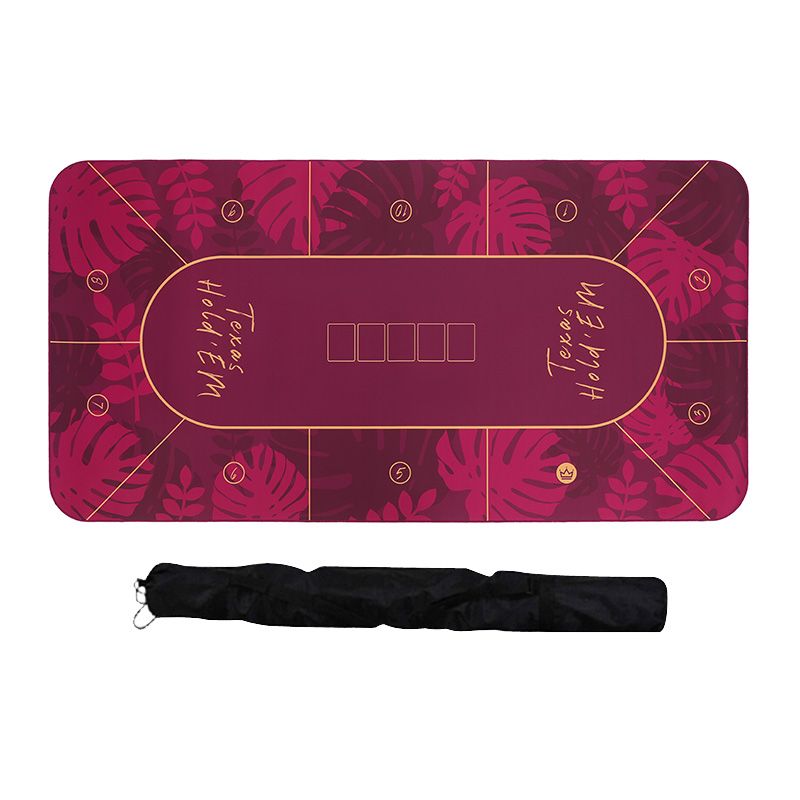 홀덤 테이블 재밌는보드게임 텍사스 고무 포커 카드 보드게임 카지노 바카 F. 레드 1.8m x 0.9m (두께 2mm)