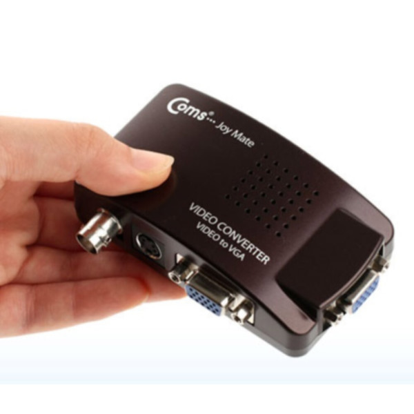 [오늘출발] 화면밝기/채도 설정가능 AV to VGA 디코더 / 컴팩트 신호 변환기 장치 기기