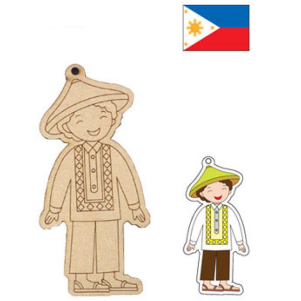 4인용 필리핀의상 키링만들기 바롱 다문화 세계민족 집콕생활 인테리어 꾸미기