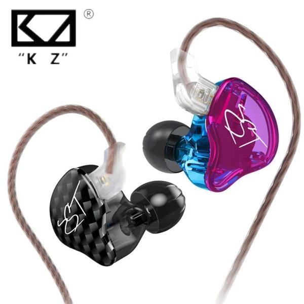 [오늘출발] Knowledge Zenith KZ ZST 유선 이어폰 분리형 케이블 인이어 모니터 노이즈 캔슬링 헤드셋 HiFi 음악 스포츠 게임 전화 이
