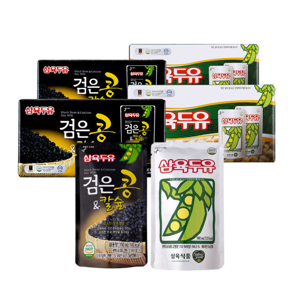 [오늘출발] 삼육 삼육두유 오리지널 파우치 30팩+검은콩 칼슘 파우치 40팩 (총70팩) 190ml 기획세트