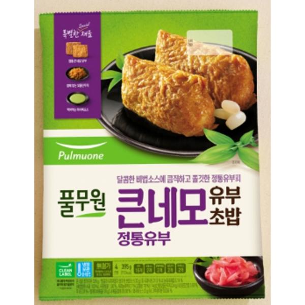 [오늘출발] 풀무원 큰 네모유부 (395g) 비상식량 혼밥 도시락 간편식 쉬운요리 소풍