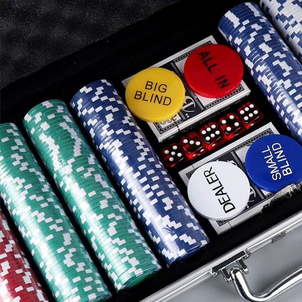 아트박스/에이치플러스몰 홀덤펍 경기용 카지노칩 세트 100개WCB3D57