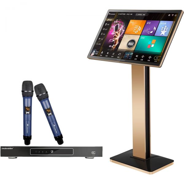 KV503 프로 노래방 플레이어 8T 21.5인치 정전식 터치스크린 인텔리전트 보이스 키잉 머신 실시간 스코어